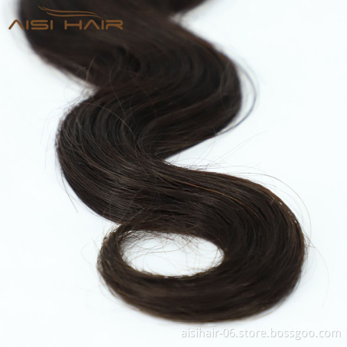 Aisi Hair Hotselling Best Quality Wholesale Vendor Natural Black Color Body Wave 100%  Brazilian Human Hair Weave Bundles